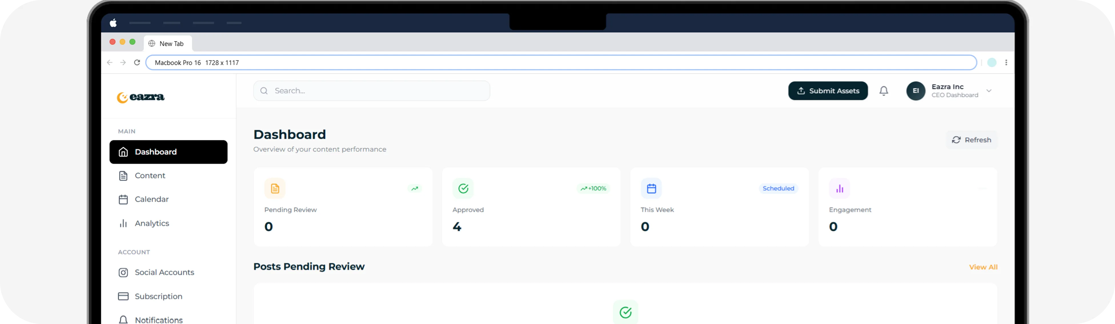 Eazra Dashboard